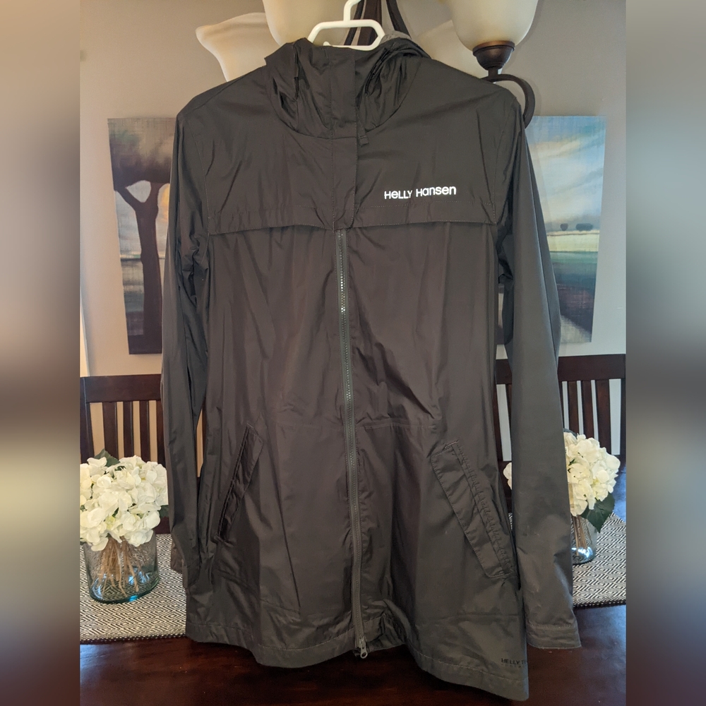 Women's Helly Hansen Black Rain Jacket Size Large